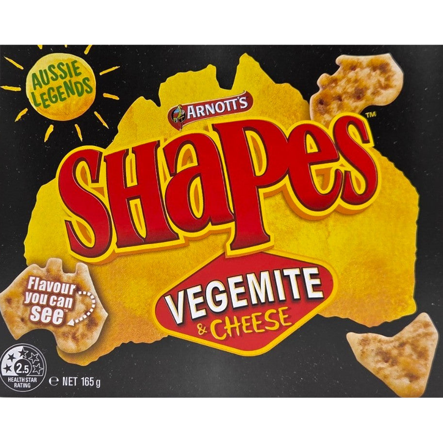 Arnott's Shapes Vegemite and Cheese, 165g