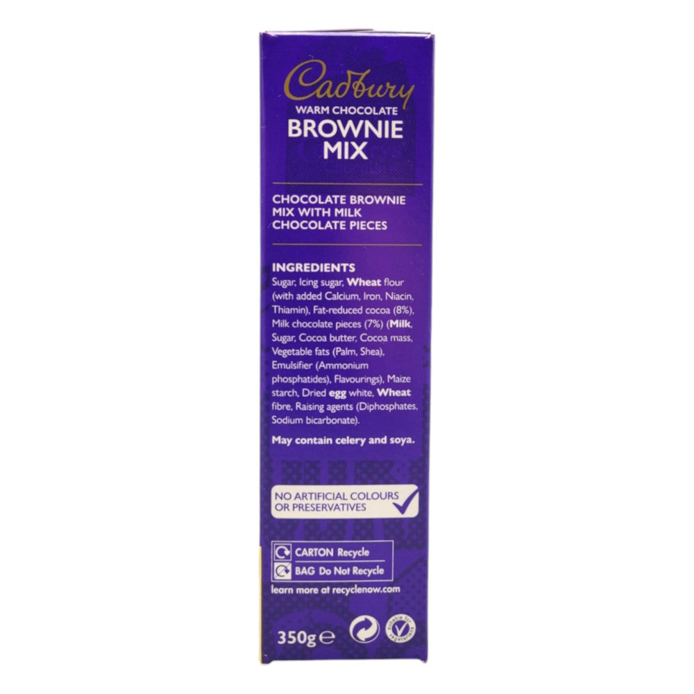Cadbury Chocolate Brownie Mix, 350g ingredients