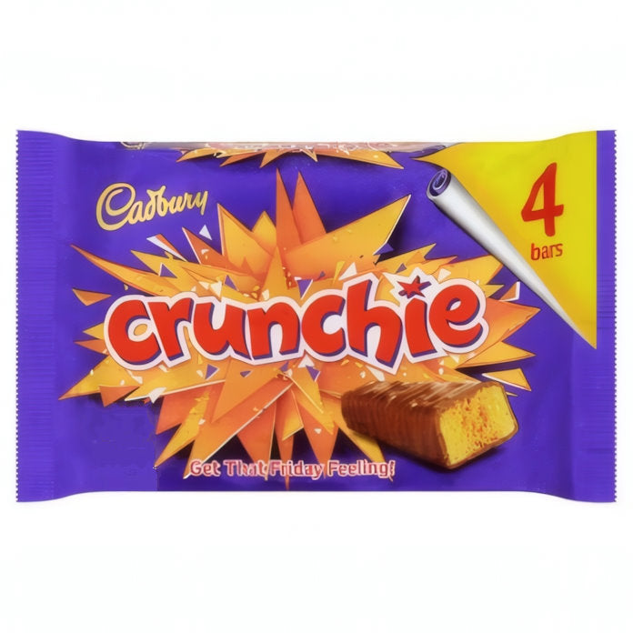 Cadbury Crunchie Chocolate Bar, 4-pack, 104.4g