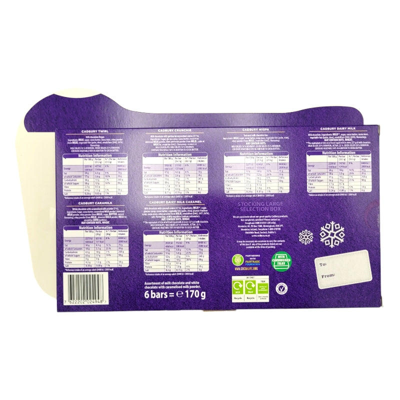 Cadbury Stocking Selection Box 170g back