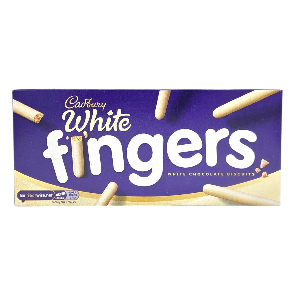 Cadbury White Chocolate Fingers, 114g