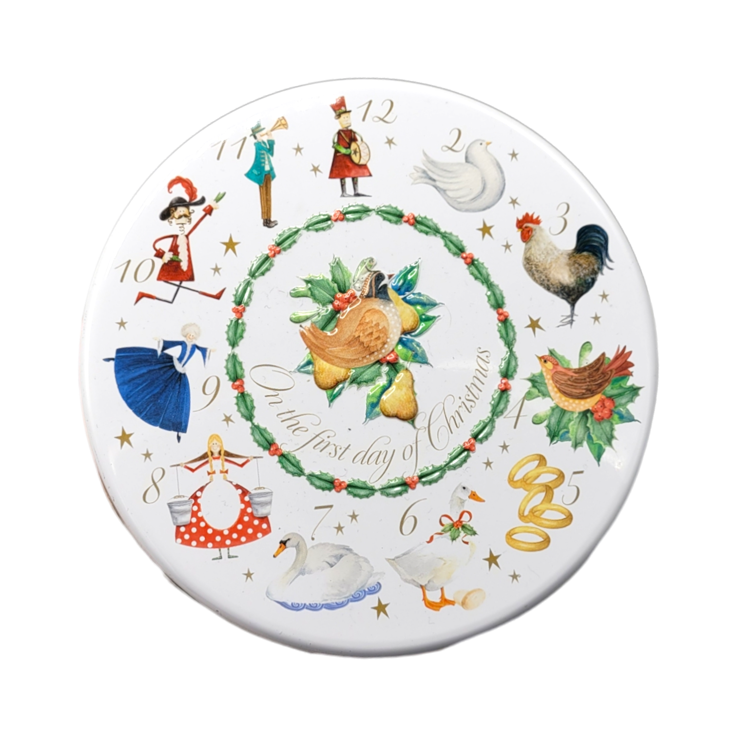 Farmhouse Biscuits 12 Days Christmas Tin, 450g up-shot