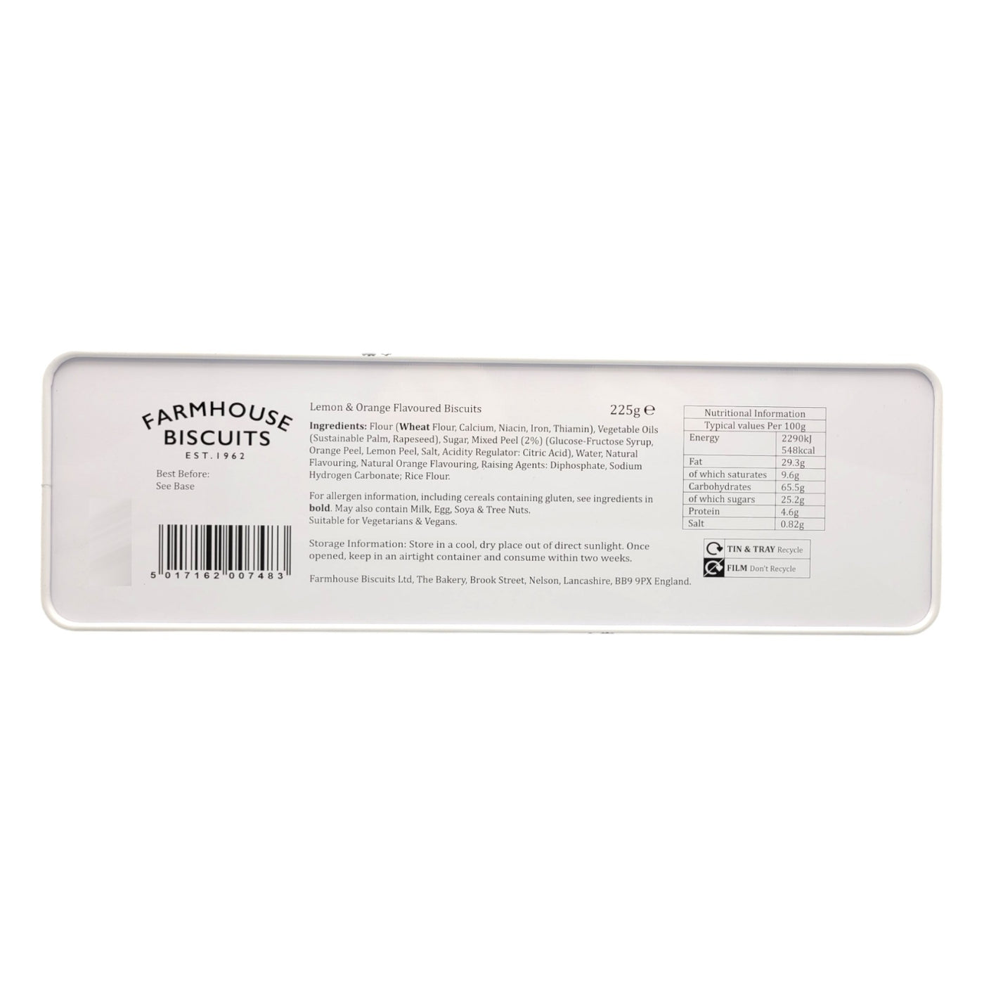 Farmhouse Biscuits Christmas Dogs Tin 225g ingredients