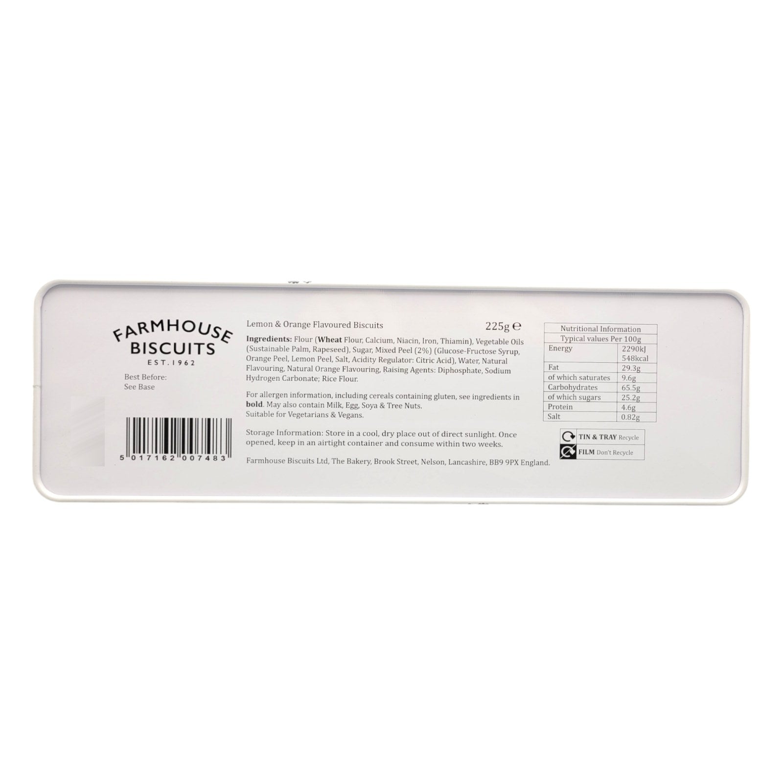 Farmhouse Biscuits Christmas Dogs Tin 225g ingredients