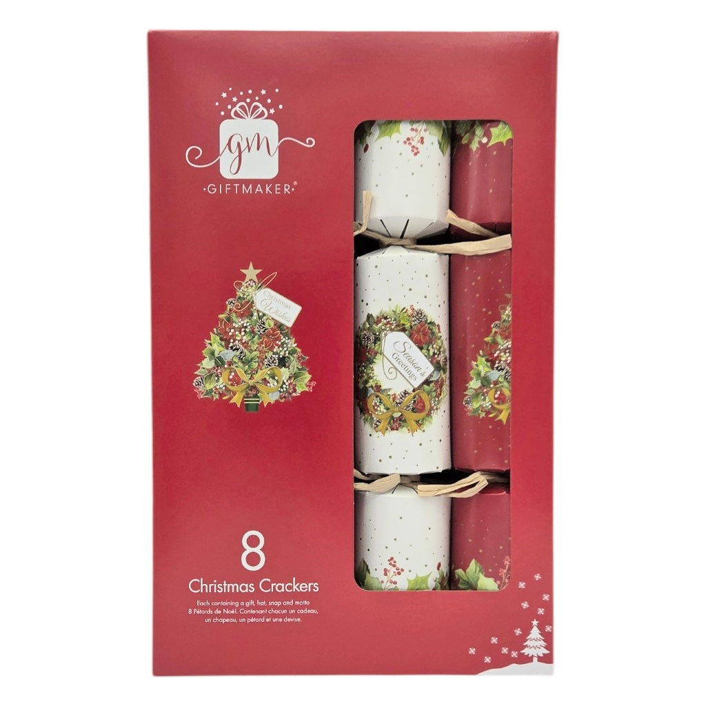 Giftmaker Christmas crackers traditional foliage, 8 crackers 2026