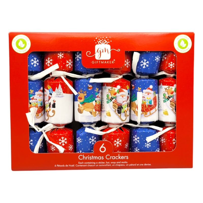 Giftmaker Santa and Friends Mini Crackers 6-pack