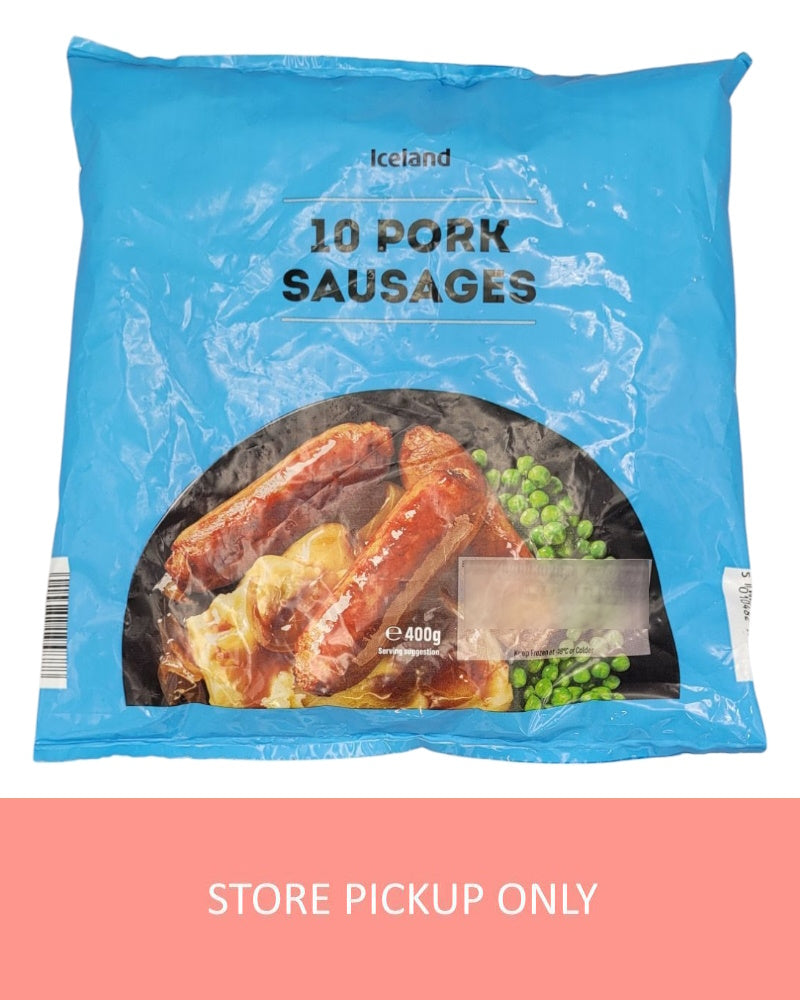 Iceland 10 Pork Sausages 400g