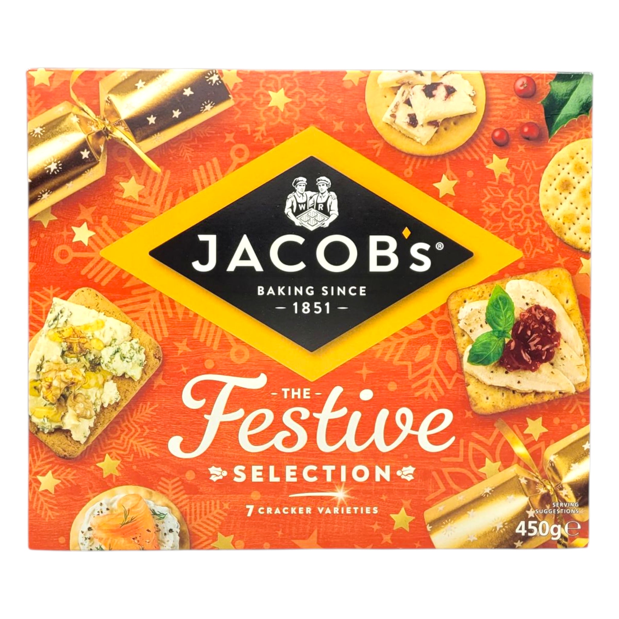 Jacobs Christmas Biscuits For Cheese 450g festive selection