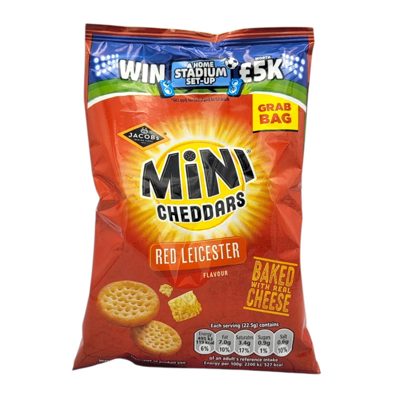 Jacobs Mini Cheddars Red Leic Grab Bag 45g X30