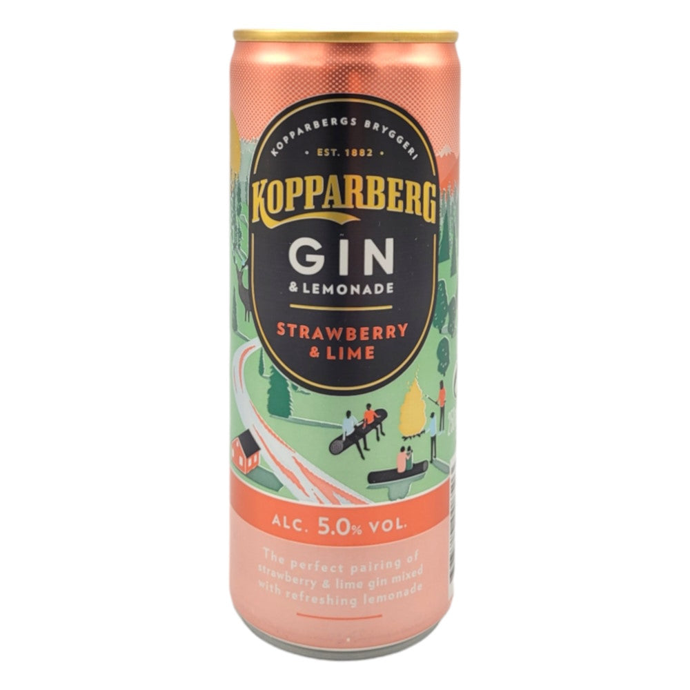 Kopparberg Strawberry and Lime Gin and Lemonade, 250ml