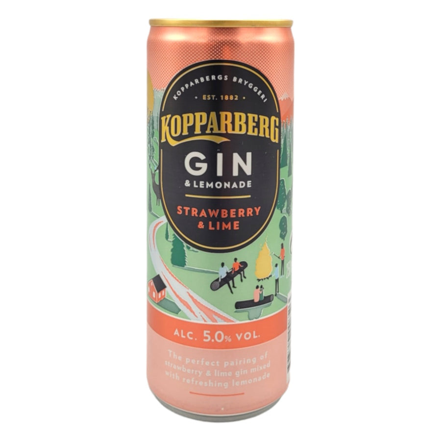 Kopparberg Strawberry and Lime Gin and Lemonade, 250ml