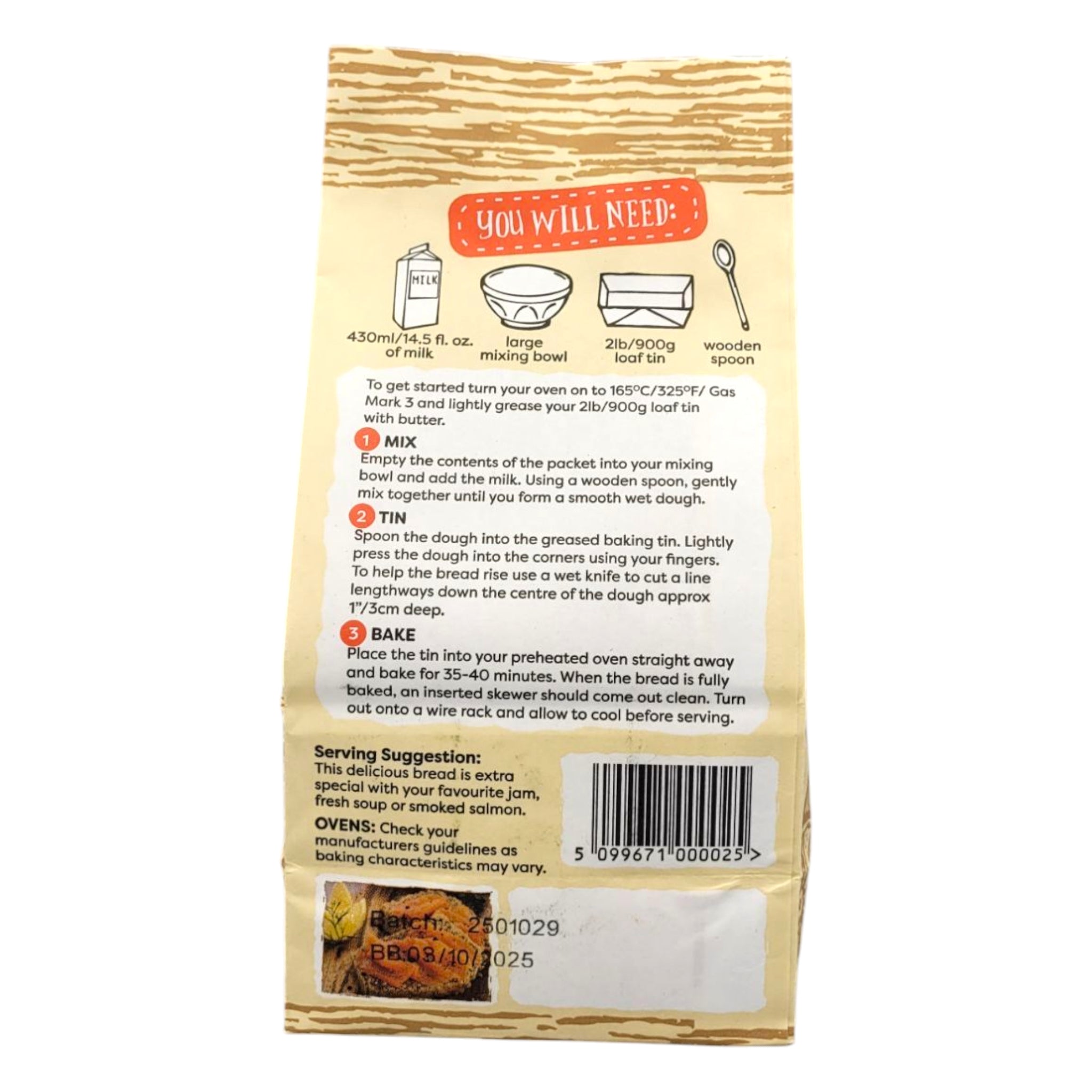 Little Mill Irish Soda Bread Mix 450g instructions