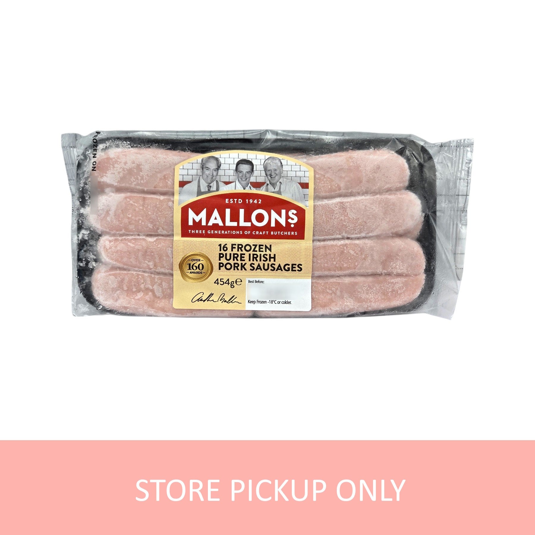 Mallon's 16 Irish Breakfast pork sausages, 454g