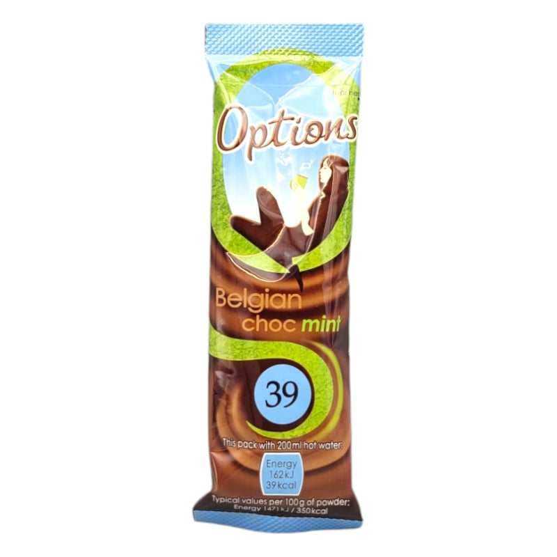 Options Belgian Mint Chocolate Sachets 11g