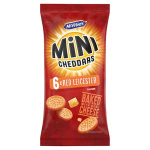 McVitie's Mini Cheddars Red Leicester 6-pack
