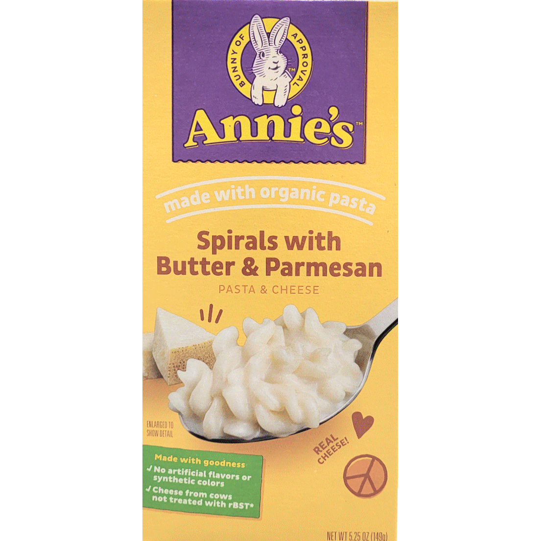Annie's Mac and Cheese Spirals Butter Parmesan, 148g