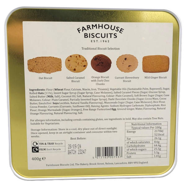 Farmhouse Biscuits Embossed Geese Tin, 400g
