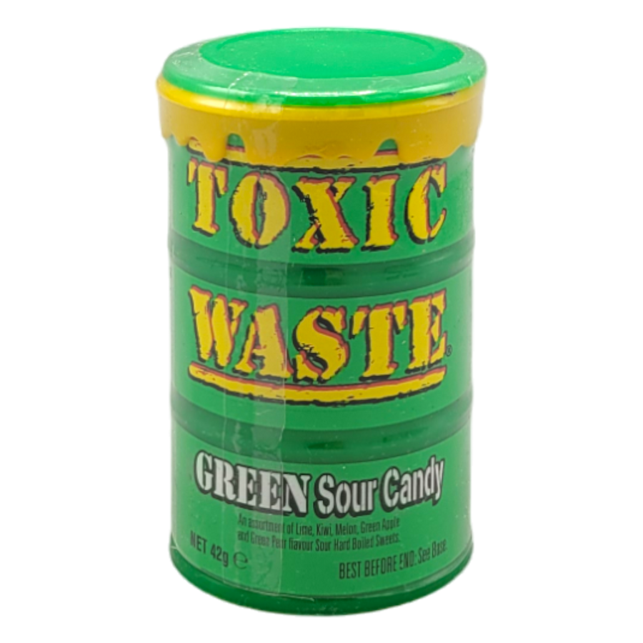 Toxic Waste Green Sour Candy Drum 42g