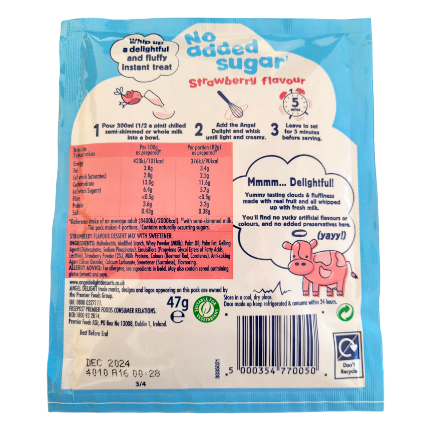 Angel Delight NAS Strawberry Flavour