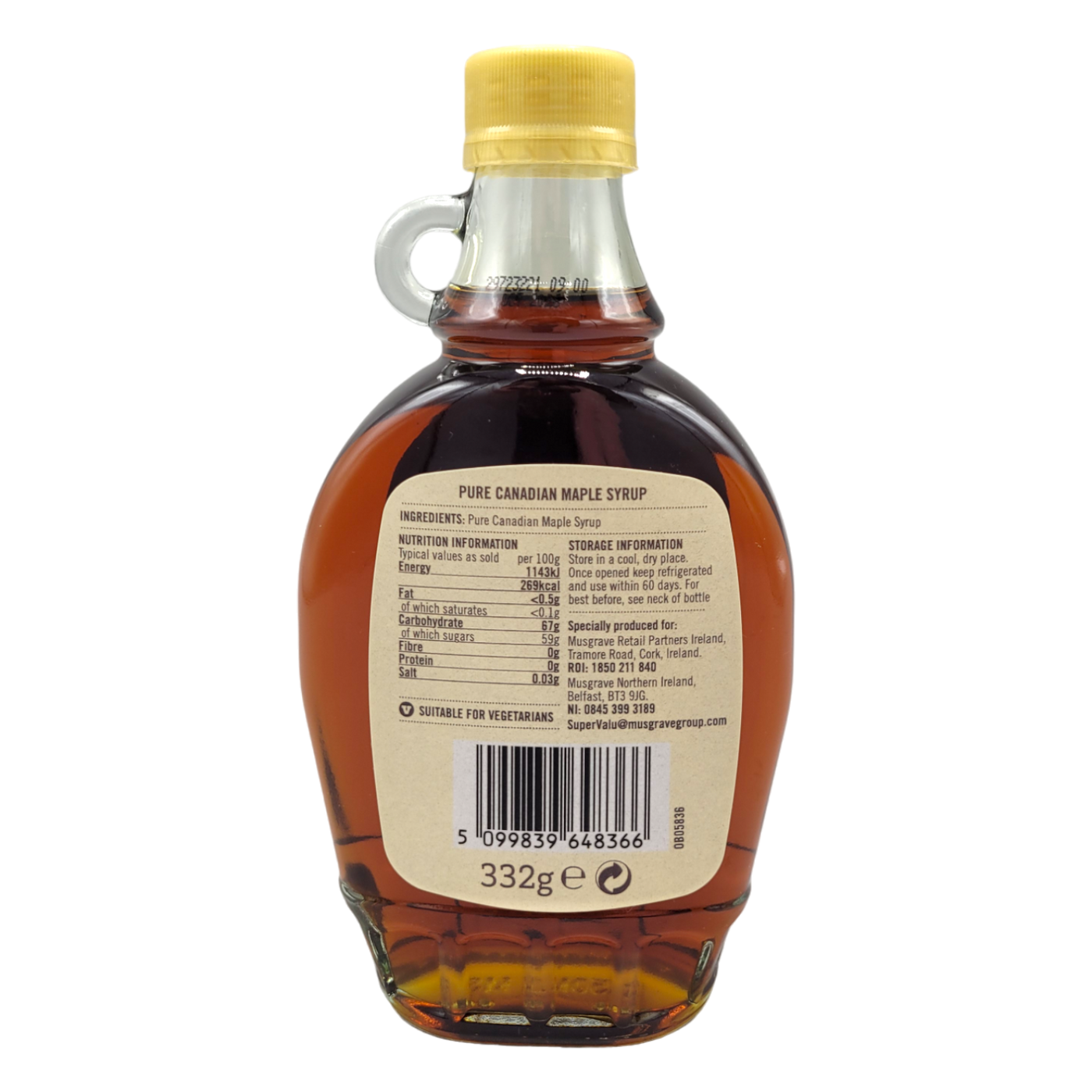 Signature Pure Maple Syrup, 332g ingredients
