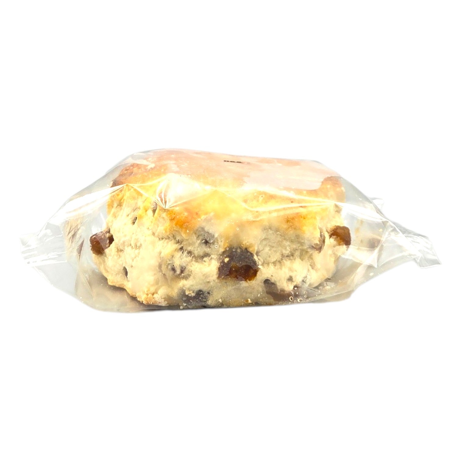 Sultana scone as viewed from the side