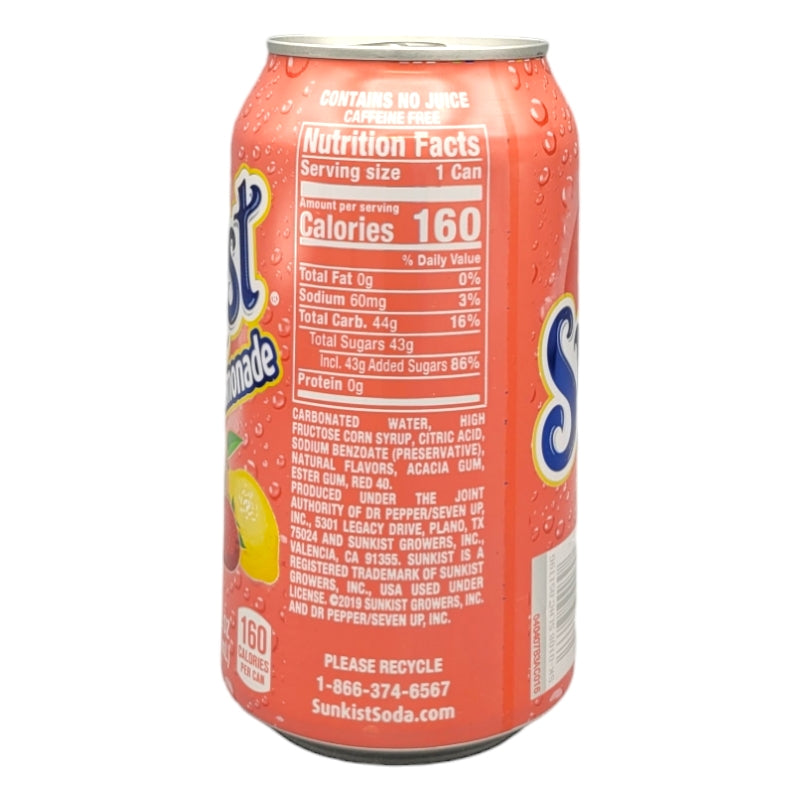 Sunkist Strawberry Lemonade, 355ml reverse