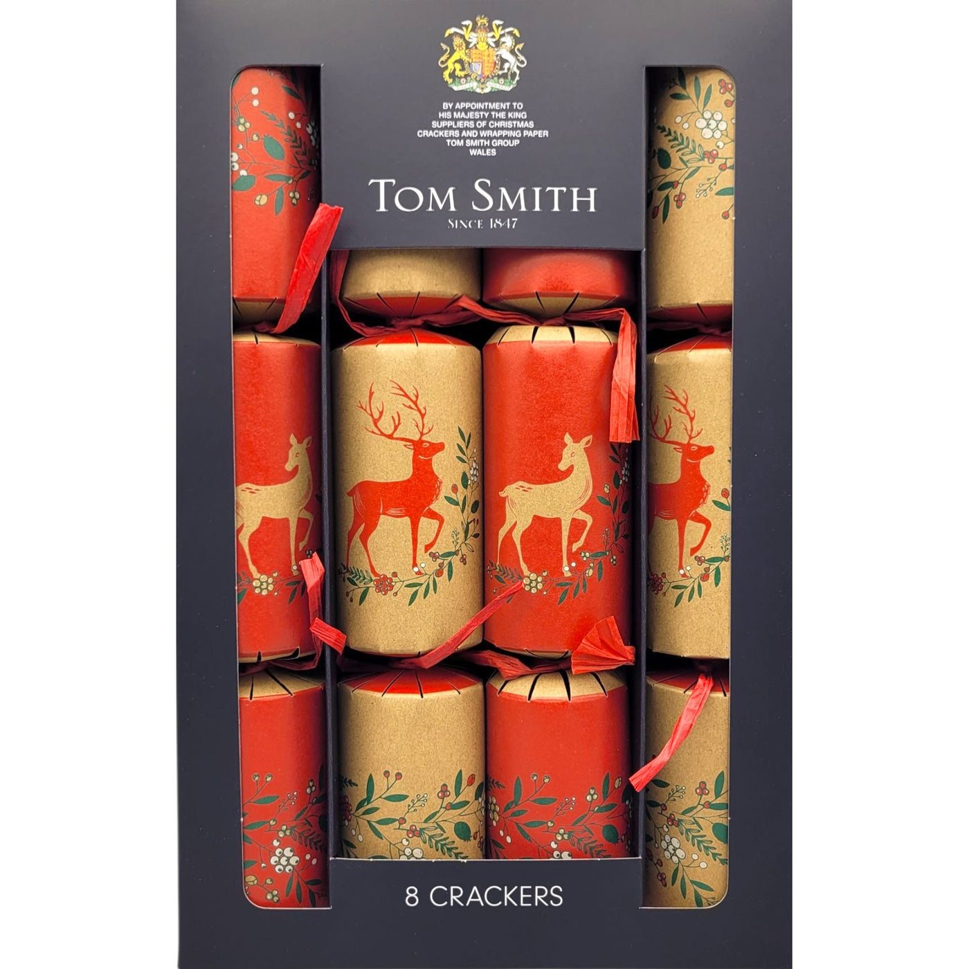 Tom Smith Kraft Family Christmas Crackers, 8-pack