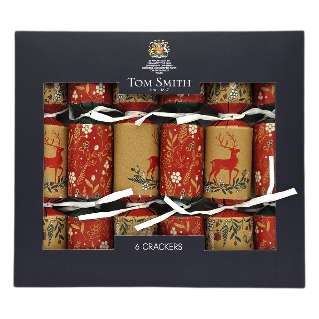 Tom Smith Kraft Luxury Tree Christmas Crackers 6-pack