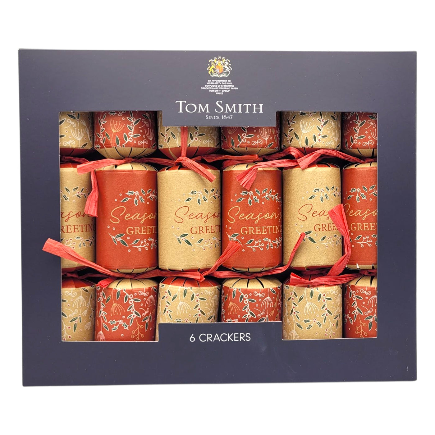 Tom Smith Kraft Luxury Tree Christmas Crackers, 6 crackers