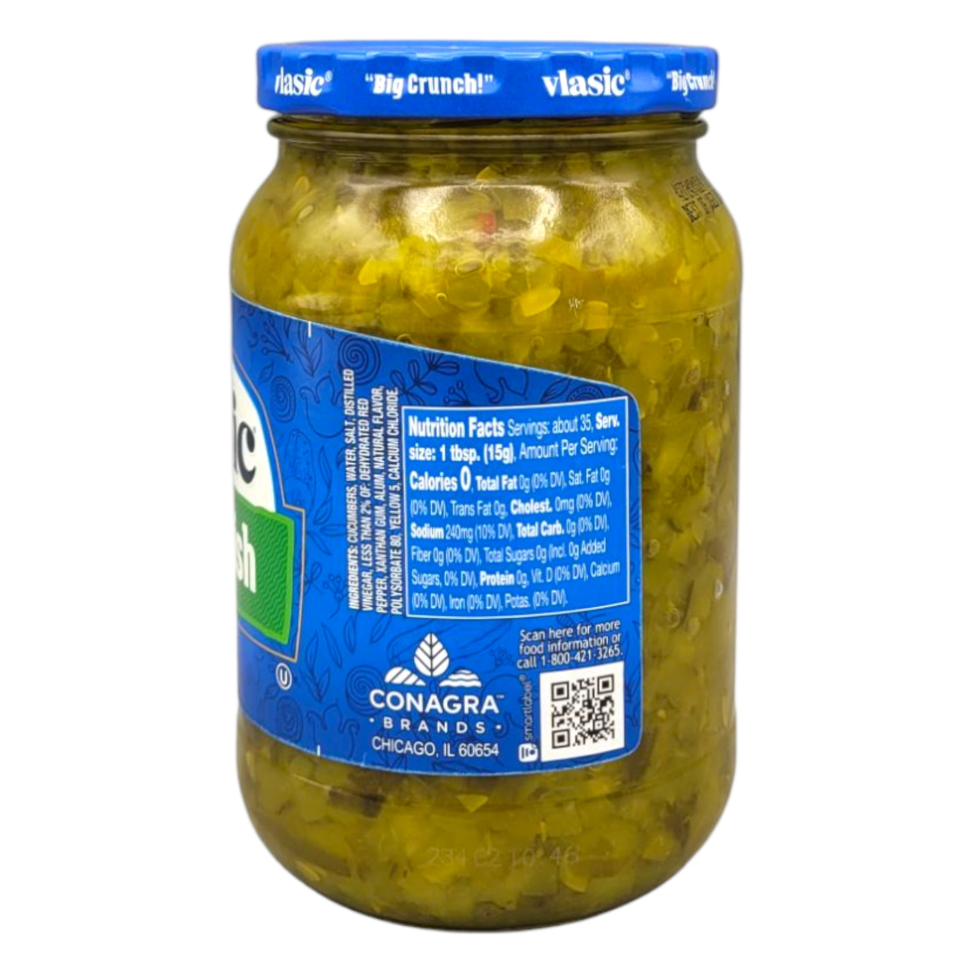 Vlasic Dill Relish 473ml ingredients