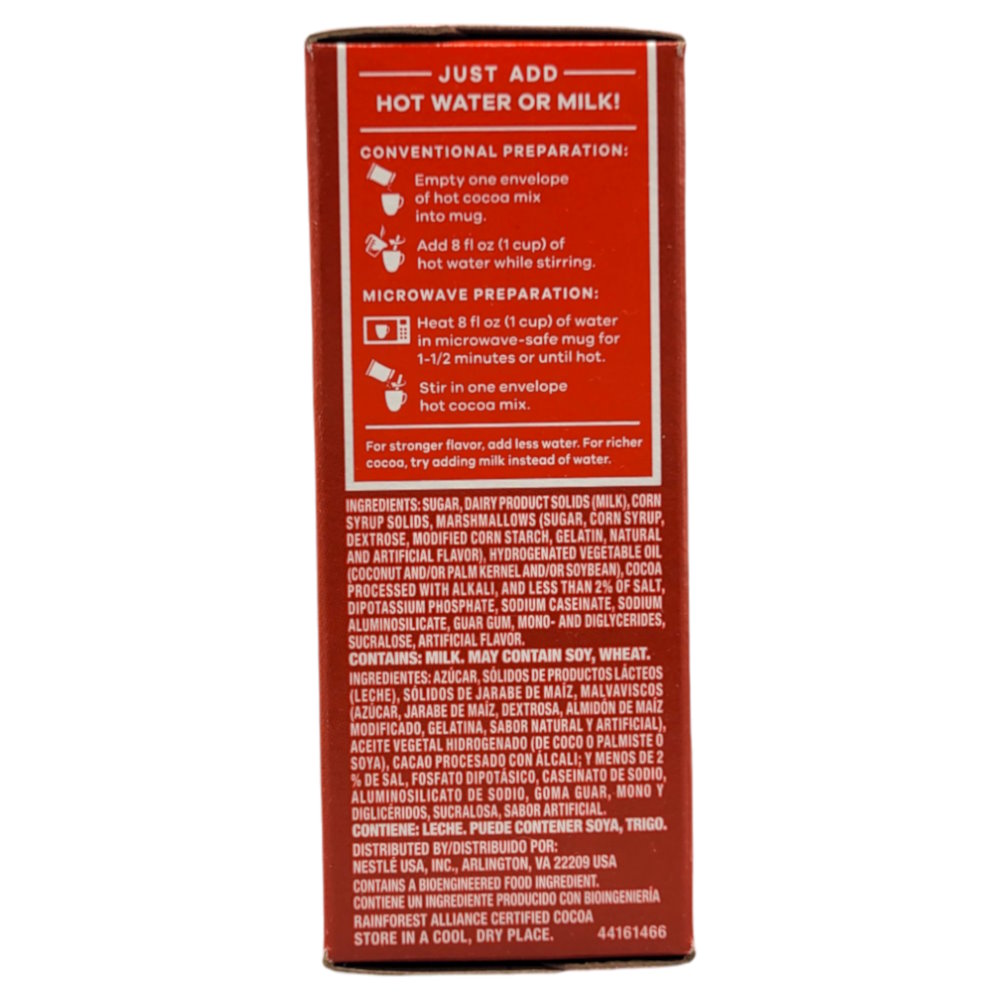 Nestle Mini Marshmallow Chocolate Ingredients