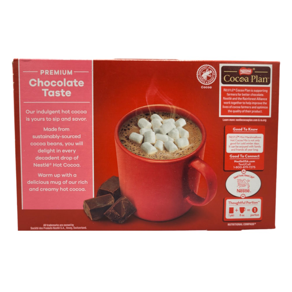Nestle mini marshmallows chocolate back