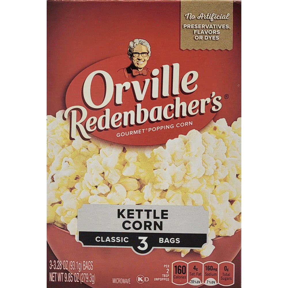 Orville Redenbacher's Popcorn Kettle Corn, 3-pack, 270g