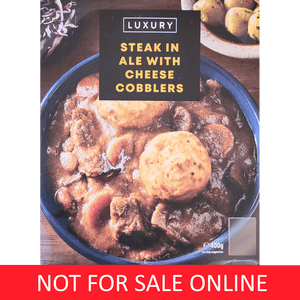 Iceland Luxury Cheese Cobblers Steak in Ale, 400g