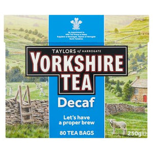 Yorkshire Tea Decaf 80 Tea Bags, 250g