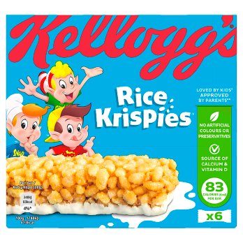 Kellogg's Rice Krispies Breakfast Cereal Bars 6x20g