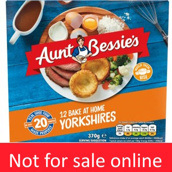 Aunt Bessie's 12 Bake at Home Yorkshires 370g