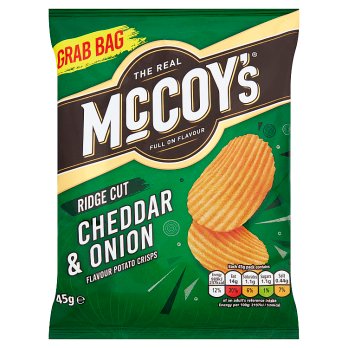McCoy's­ Ridge Cut Cheddar & Onion 45g