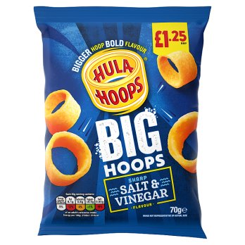 Hula Hoops Big Hoops Salt and Vinegar 70g