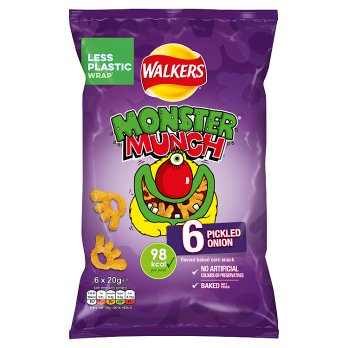 Walkers Monster Munch Pickled Onion 6x20g