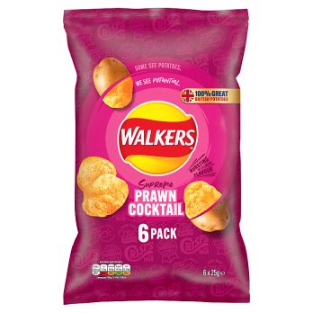 Walkers Prawn Cocktail, 6-pack