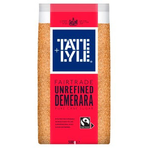 Tate & Lyle Fairtrade Unrefined Demerara Pure Cane Sugar, 500g