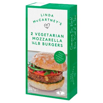 Linda McCartney's 2 Vegetarian Mozzarella Burgers 227g