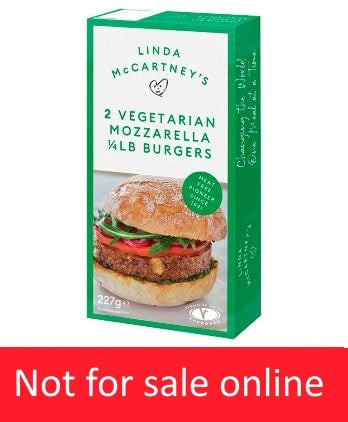 Linda McCartney's 2 Vegetarian Mozzarella Burgers 227g