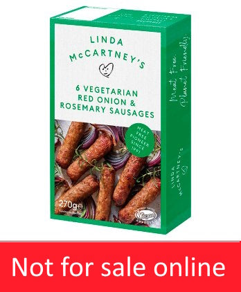 Linda McCartney's 6 Vegetarian Red Onion & Rosemary Sausages