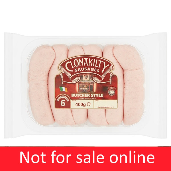 Clonakilty Butcher Style Sausages 6pk, 400g