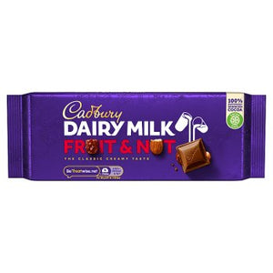 Cadbury Dairy Milk Fruit & Nut Chocolate Bar, 180g