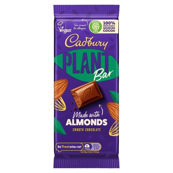 Cadbury Chocolate and Almond Vegan Bar 90g