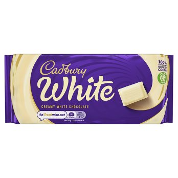 Cadbury White Chocolate Bar, 90g