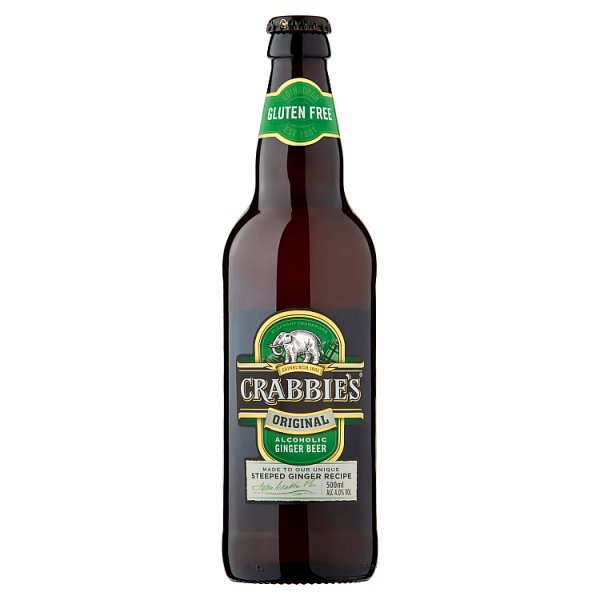 Crabbies Ginger Beer, 500ml

3.4% vol